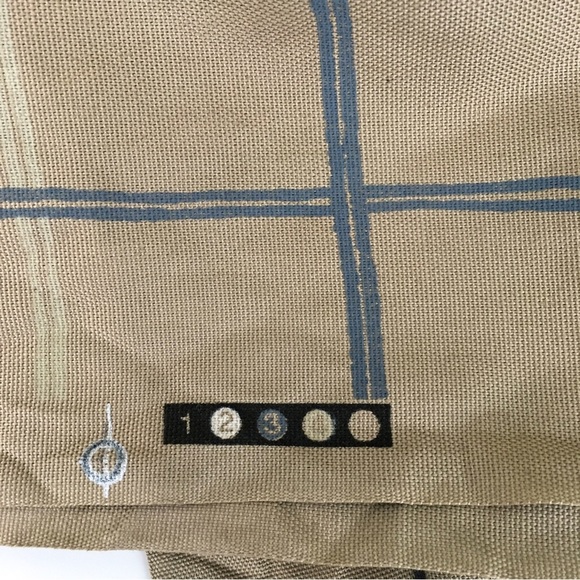 Vintage neutral brown grid cotton sewing DIY fabric 4+ yards - Picture 6 of 8